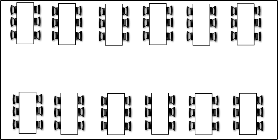 Festtelt indretning 6x12
